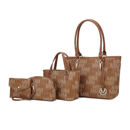 Edelyn Women'S Tote Bag, Small Tote Handbag, Pouch Purse & Wristlet Wallet, Signature Handbag 4 Pcs Set by Mia K