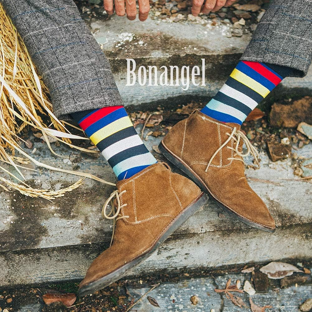 Men'S Fun Dress Socks-Colorful Funny Novelty Crew Socks Pack,Art Socks