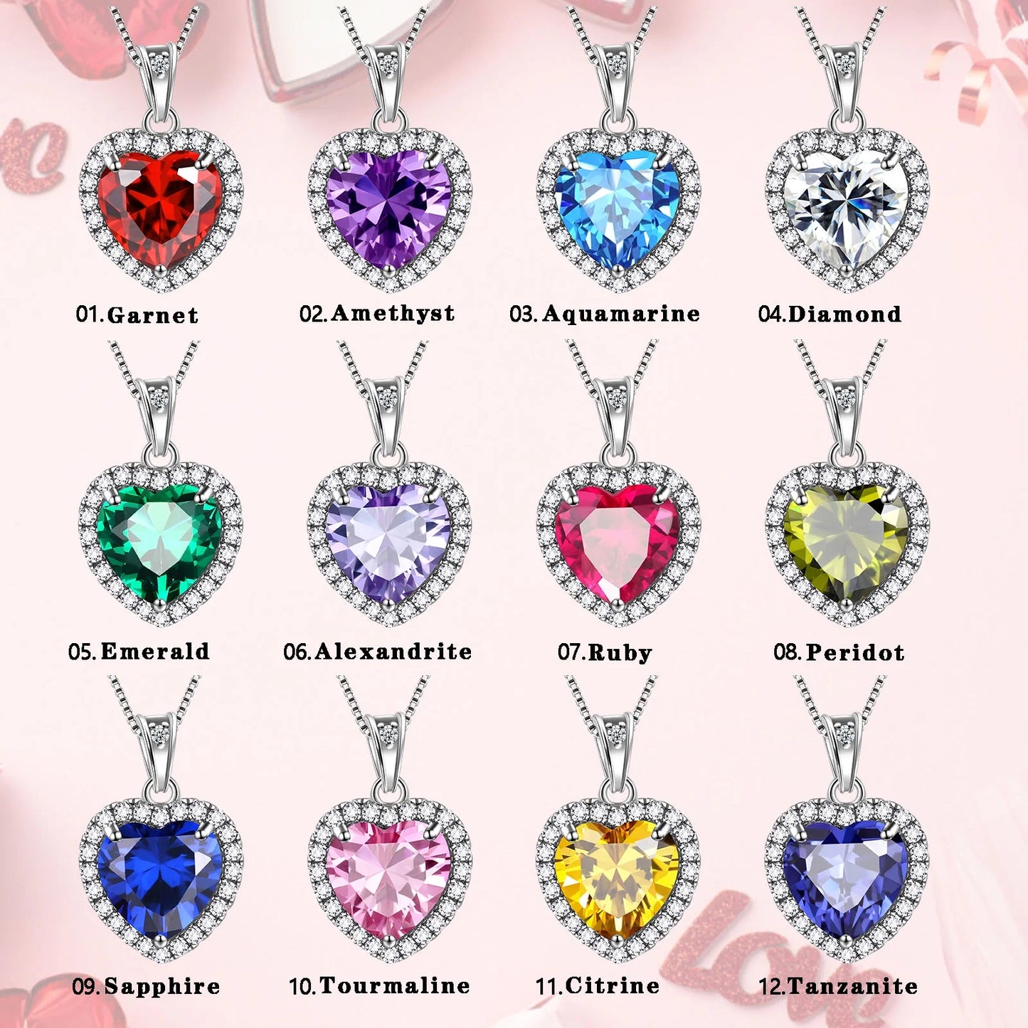 Heart Women Jewelry Sets 925 Sterling Silver Necklace Earrings Yellow Citrine November Birthstone Jewelry Set Christmas Valentine Birthday Gift for Wife Mother