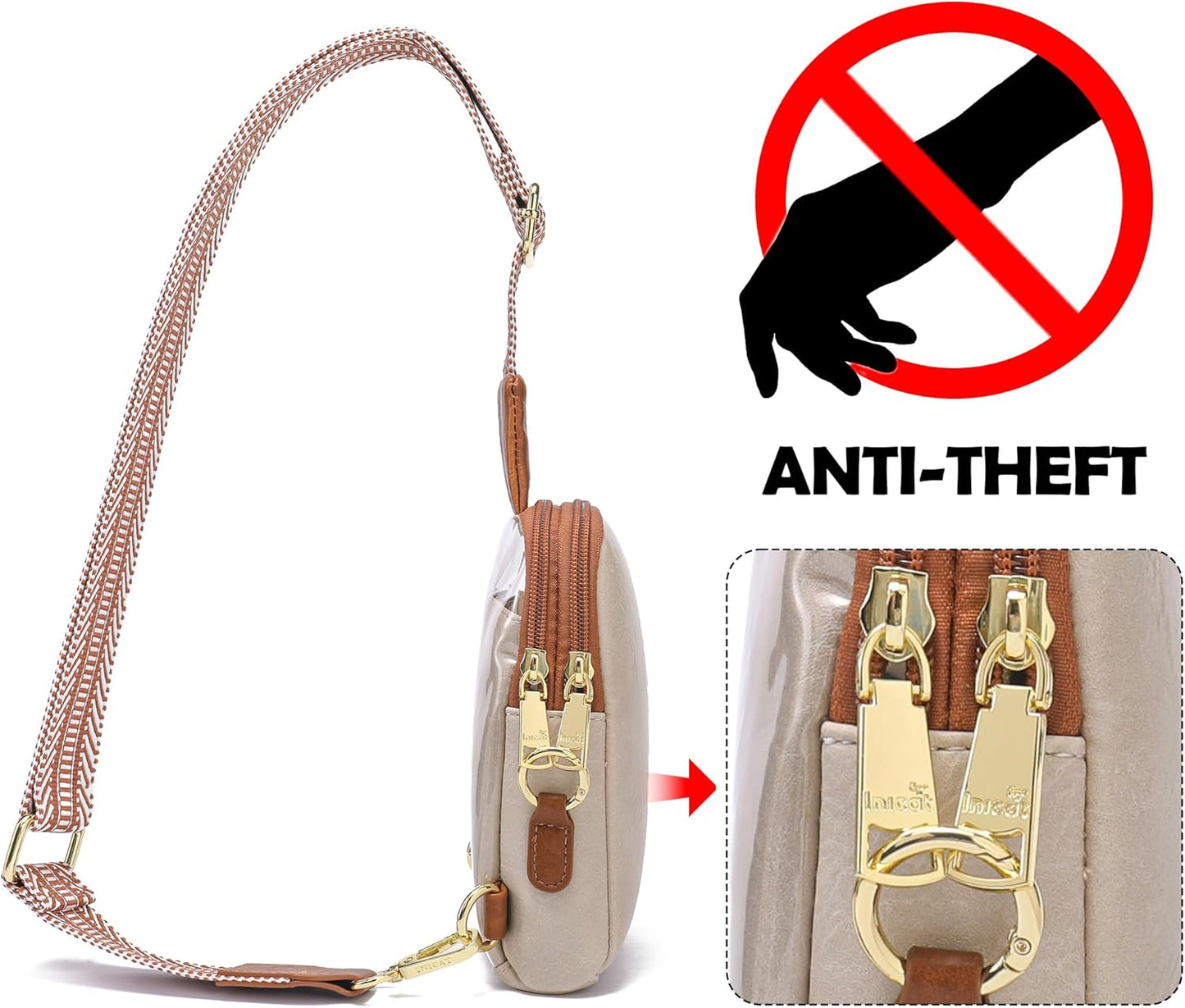 Small Crossbody Sling Bag Fanny Packs Purses Chest Bag for Women Men Teen Girls