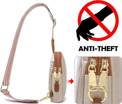Small Crossbody Sling Bag Fanny Packs Purses Chest Bag for Women Men Teen Girls